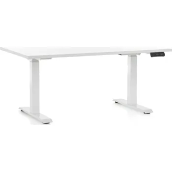 Psací stůl Výškově nastavitelný stůl OfficeTech C, 120 x 80 cm, bílá podnož, bílá