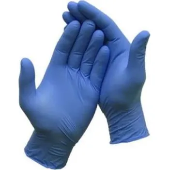 Vyšetřovací rukavice Ochranné rukavice, modrá, jednorázové, nitrilové, vel. XL, 200 ks, nepudrované