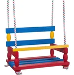 Teddies Houpačka dřevěná barevná 38x30 cm