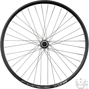 Komponent pro jízdní kolo Zadní kolo FORCE Basic 7026821 (průměr 559mm, kotouč center-lock) - Černá, 559 (26")