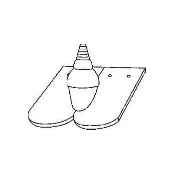 betonová krytina Bramac Opál engoba průchozí taška pro anténu antracitový