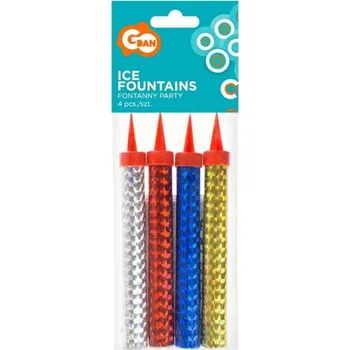 Godan Dortové fontány 12 cm 4 ks červená/modrá/zlatá/stříbrná Dortová svíčka Godan Dortové fontány 12 cm 4 ks červená/modrá/zlatá/stříbrná