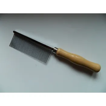 Péče o srst a drápky Hř. kovový - chrom, dřevo, střední 30z