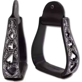 Zdobené hliníkové westernové třmeny