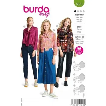 Volný čas Střih Burda 5873 na halenku -