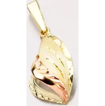 Přívěsek Dámský přívěsek zlato mix 585 ručním rytím 53P-018