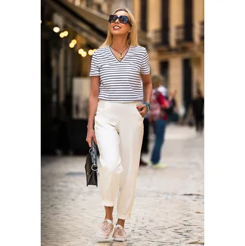 Dámské kalhoty Jadberg Women Letní dámské kalhoty Älskar-Smetanové Velikost: M-L