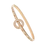 JVD Dámský pevný ocelový rose gold náramek se zirkony JGB11R