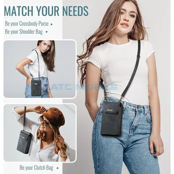 Pouzdro na mobilní telefon Luxusní taška CaseMe černá (telefon, karty, RFID blokace, velikost do 7,3") a zpět 48 Kč s ATC Clubem