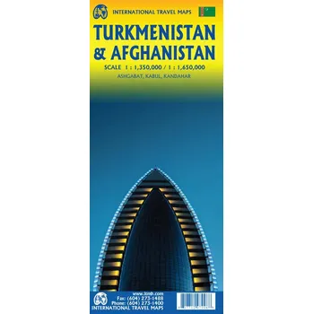 ITMB Publishing mapa Turkmenistan 1:1,35 mil., Afganistan 1:1,65 mil. ITM