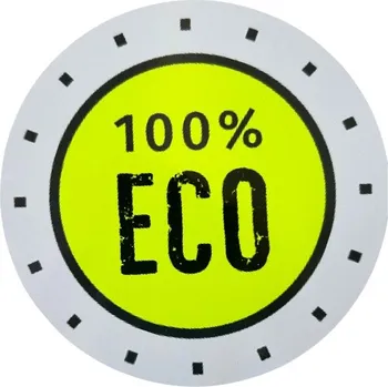 Samolepící dekorace MojeParty Samolepka "100% eko" zelená 10 cm