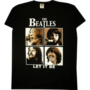 Music Band Beatles tričko pánské Černé