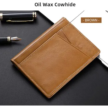 Kožená mini peněženka Barva (Varianta): Hnědá