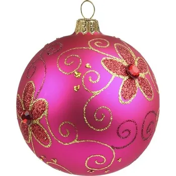 GLASSOR vánoční baňka 8 cm růžová