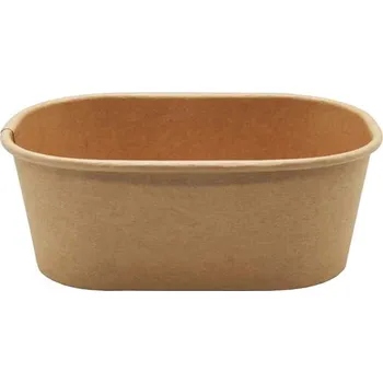 Jednorázové nádobí Kelímek vanička papírová kraft hnědá 750 ml / 25 ks