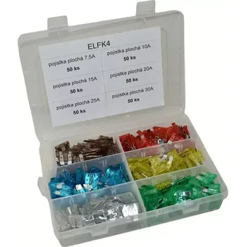 Autobaterie Sada pojistek - box ELTA - plochá standart - 300 ks (ELTA ELFK4)
