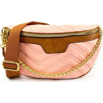 Růžová ledvinka se zlatou dekorací, VELIKOST UNI