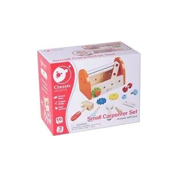 Dřevěná hračka TEDDIES Sada nářadí dřevo 16ks s dřevěným boxem