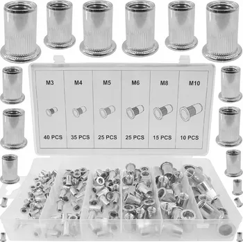 Matice Verke Hliníkové nýtovací matice M3-M10 150ks ,Verke V06701