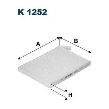 Klimatizace automobilu Filtr, vzduch v interiéru FILTRON K 1252