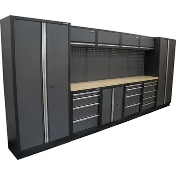 Matabro AKČNÍ SET Sestava 10 ks dílenského nábytku SET-CA01035 s dřevěnou pracovní deskou MB-TGW53