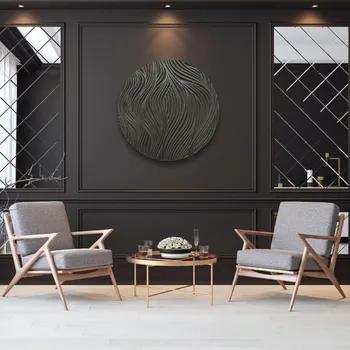 Obraz Kamohome Dřevěný obraz na zeď v abstraktním stylu RELIEF Barva: Červená