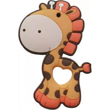 Silikonové kousátko - ŽIRAFKA - ORANŽOVÉ (Značka: KEEP GROW)