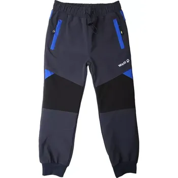 Chlapecké kalhoty Chlapecké softshellové kalhoty Wolf B2483 (jarní bez fleecu) šedé