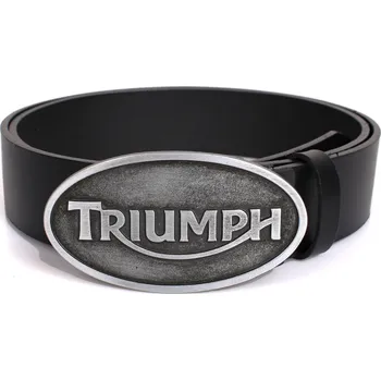 Opasek TXR Kožený opasok Triumph 100 cm (Moto opasok s prackou Triumph, vyrobený z hovädzej lícovej kože, zaručujúce dlhú životnosť.)