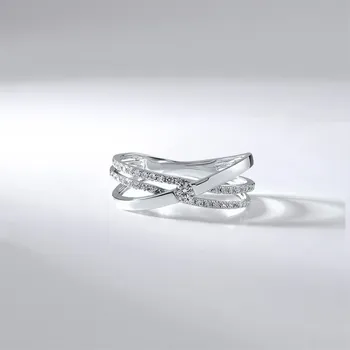 Prsten Lillian Vassago Originální prsten s diamanty, bílé zlato LLV59-DR167W Velikost prstenu: 53