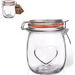 Skleněná dóza BELA s patentním uzávěrem transparentní objem 1,5 l, výška 22 cm 1,5 l