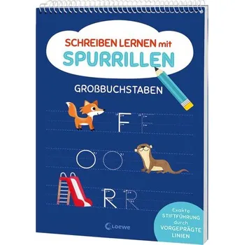 První čtění Schreiben lernen mit Spurrillen - Großbuchstaben - Loewe Lernen und Rätseln