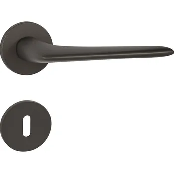 Dveřní kování TI - OPTIMAL - R 4164 5S rozety BB, klika/klika T - Titan (141)