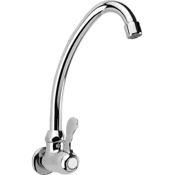 Vodovodní baterie Aqualine Nástěnný kulový ventil 1/2", otočná hubice, chrom