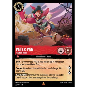 Karetní hra Peter Pan 120/204 - Into the Inklands Typ karty: Foil