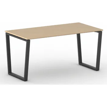 Psací stůl Kancelářský stůl PRIMO IMPRESS, 160x80 cm, černá podnož, buk