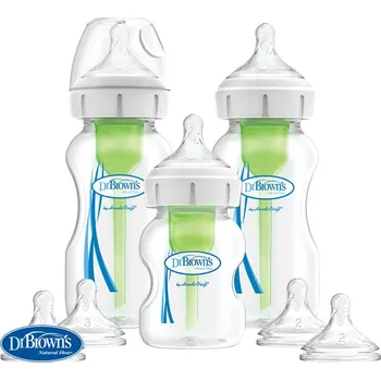 teploměr do vody pro miminko DR.BROWN'S Sada 3 lahví Options+ široké hrdlo, startovací
