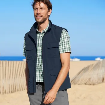 Dámská vesta Blancheporte Vesta se stojáčkem a kapsami, na zip námořnická modrá 60/62