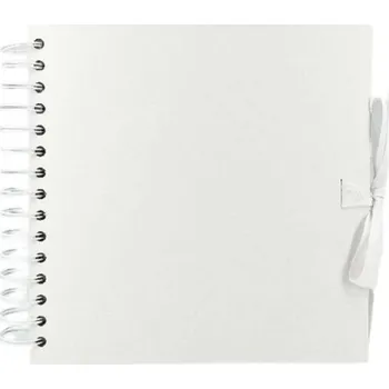 Blok WEST DESIGN Album kroužkové bílé se stuhou (200g/m2, 42 listů) 20,5x20,5cm