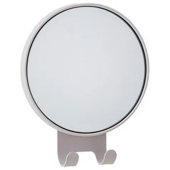 Zrcadlo Kovové zrcátko se dvěma háčky Light Grey
