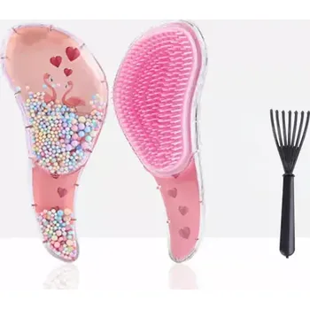 kartáč na vlasy Set (kartáč na vlasy + čistič kartáčů) - KULIČKY 8 (Značka: KOMMEN)