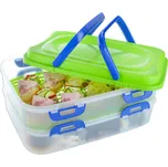 Piknikový box s uchy, 2 patra mix barev 40x30x18 cm