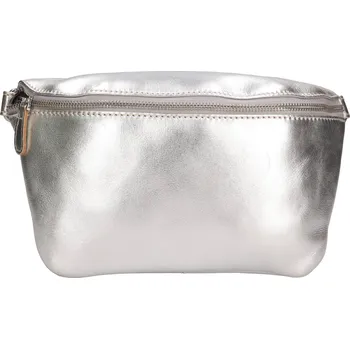 Ledvinka Dámská kožená ledvinka Lagen Klaudia - stříbrná