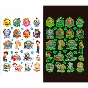 Odstranitelné tetování Dětské dočasné tetování - TLAPKOVÁ PATROLA 2 - SVÍTÍCÍ VE TMĚ (Značka: TAKARA TOMY)