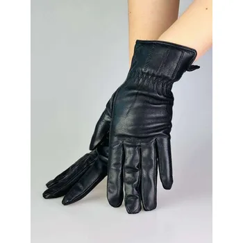 Rukavice Dámské nasbírané rukavice v černé barvě, VELIKOST XL ( 8 )