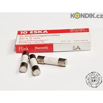 Autopojistky Pojistka 5x20mm rychlá 520.500, Proud: 2A