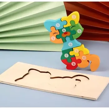 Puzzle Dřevěné 3D puzzle - KOČIČKA (Značka: DATGO)