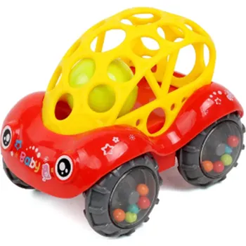 Chrastící autíčko - ČERVENÉ (Značka: DUDU&DIDI)