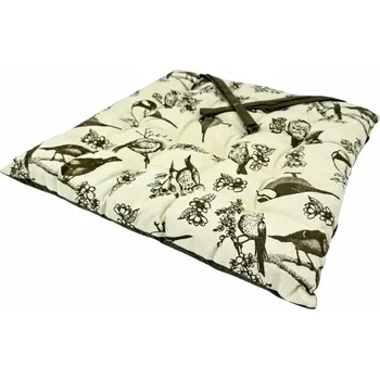 Home Elements Sedák prošívaný Ptáčci, 40 x 40 cm, béžová