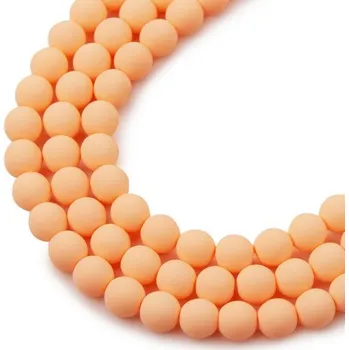 Dětské navlékací korálky Estrela České mačkané korálky Estrela BONDELI 6 mm soft orange